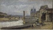 Stanislas Lepine The Pont de la Tournelle oil painting